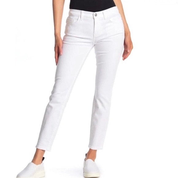 NEW CURRENT/ELLIOTT WHITE CROPPED SKINNY JEANS - Picture 1 of 7
